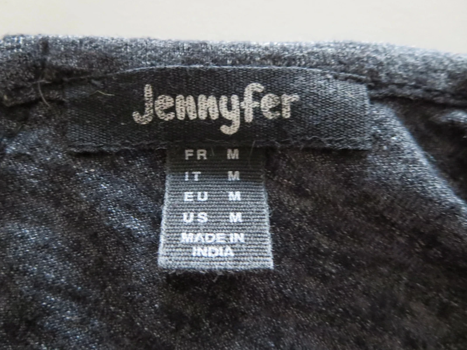T-shirt gris Jennyfer avec dos en dentelle noire – Taille M 38 – photo 3